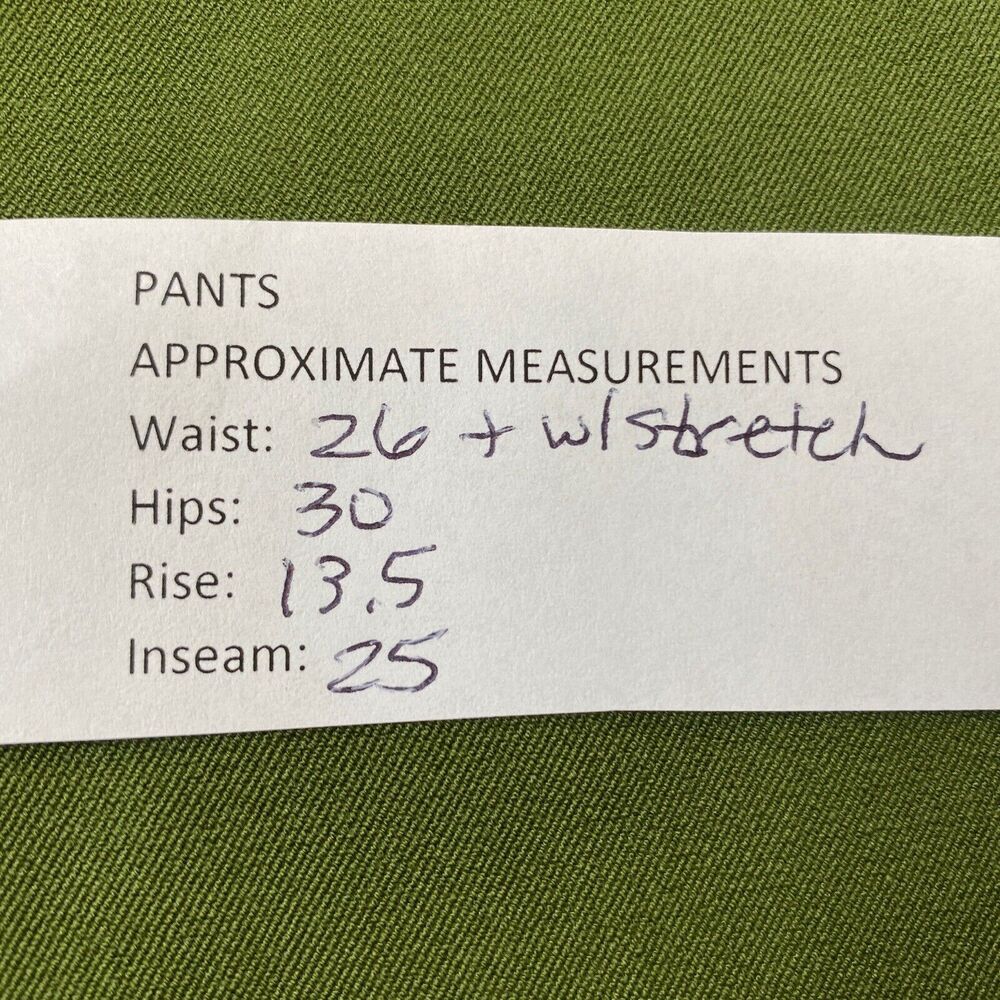 Isaac Mizrahi Live Pants Ankle Crop 32WP Green Capri A382721 32W Petite Comfy - Picture 5 of 7